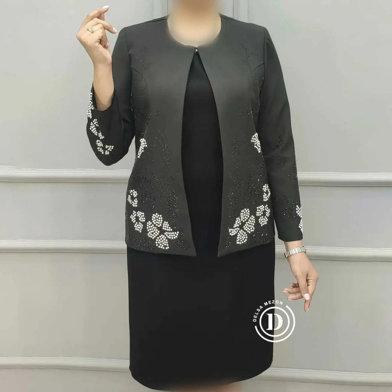 کت یقه گرد کوتاه آنیل ۵82