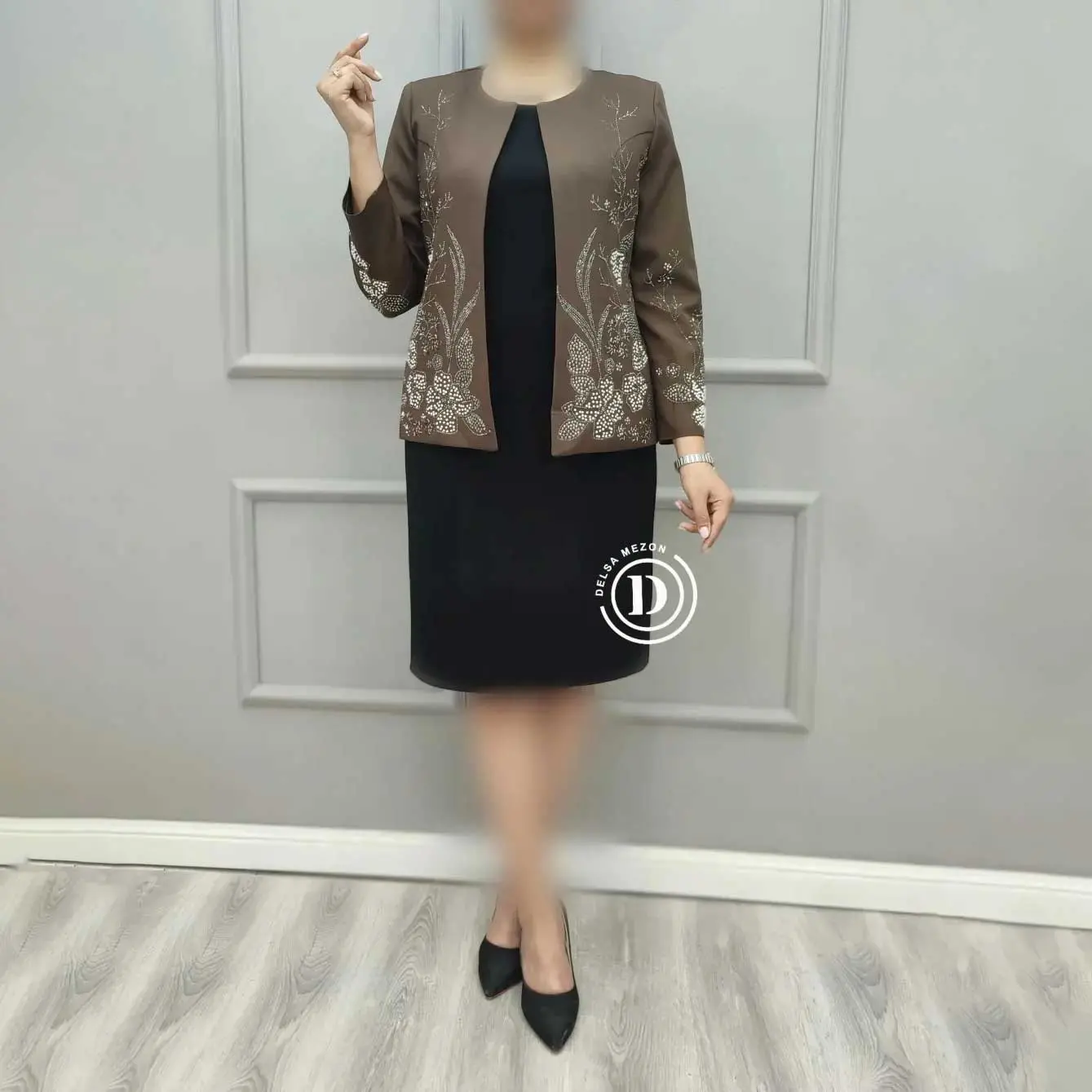 کت یقه گرد کوتاه آنیل ۵82