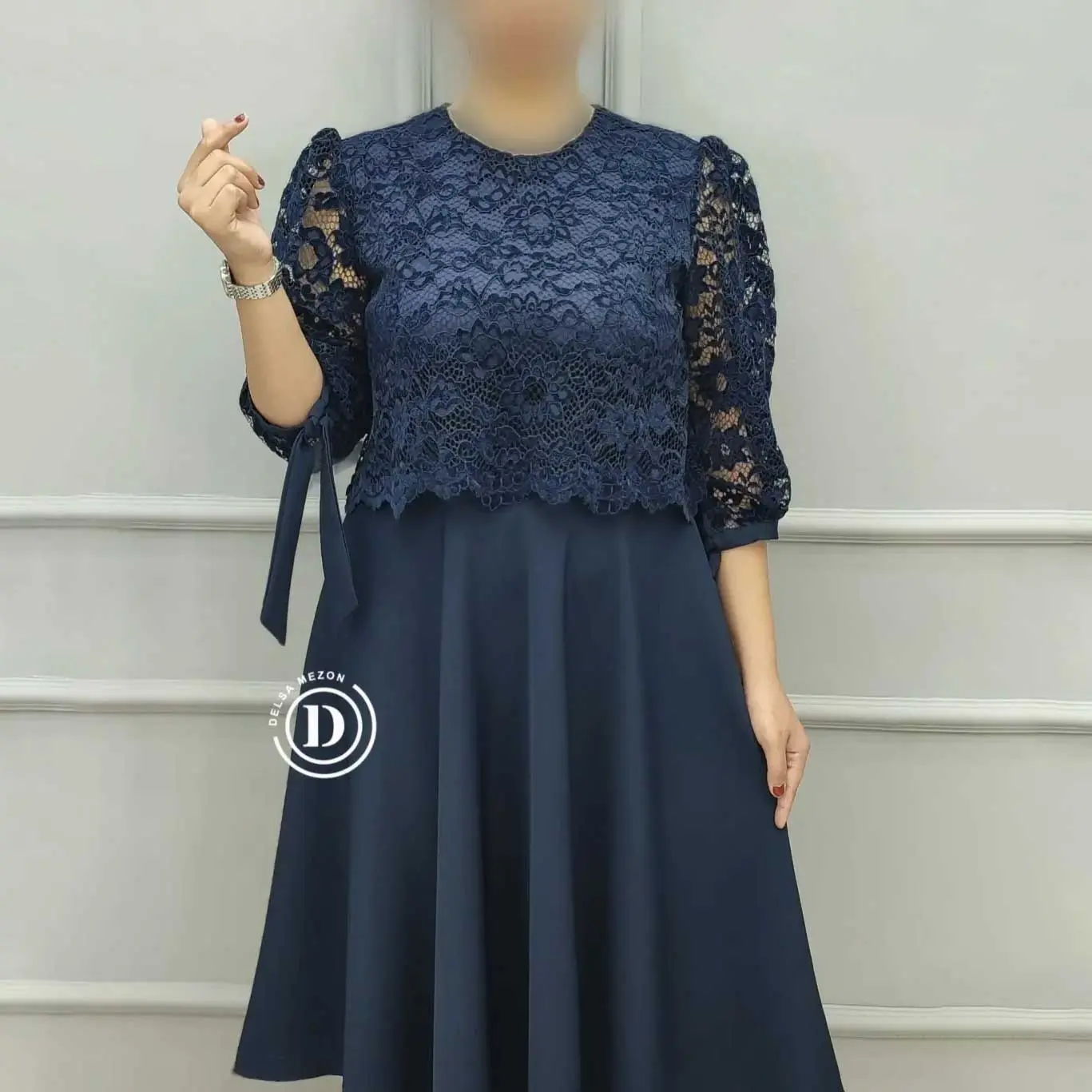 پیراهن کوتاه گیپوردار سلنا 2080