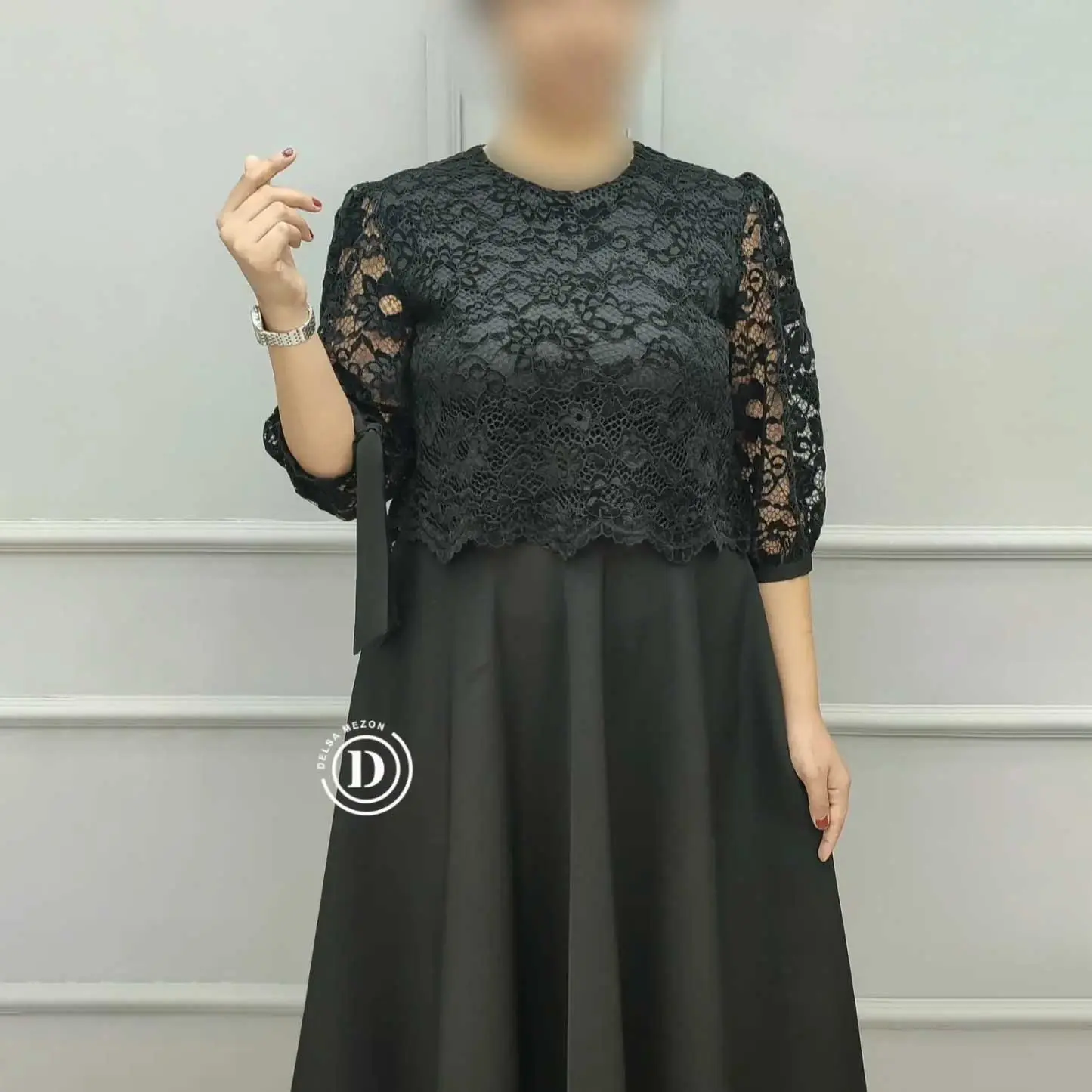 پیراهن کوتاه گیپوردار سلنا 2080