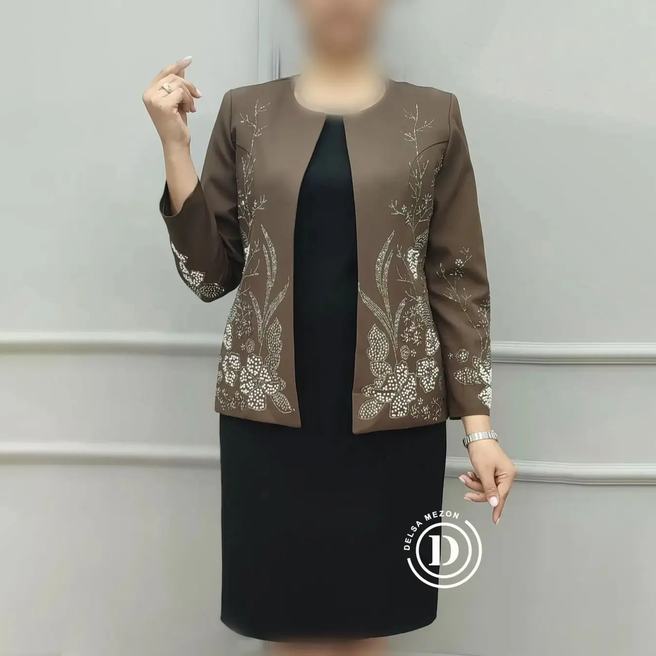 کت یقه گرد کوتاه آنیل ۵82