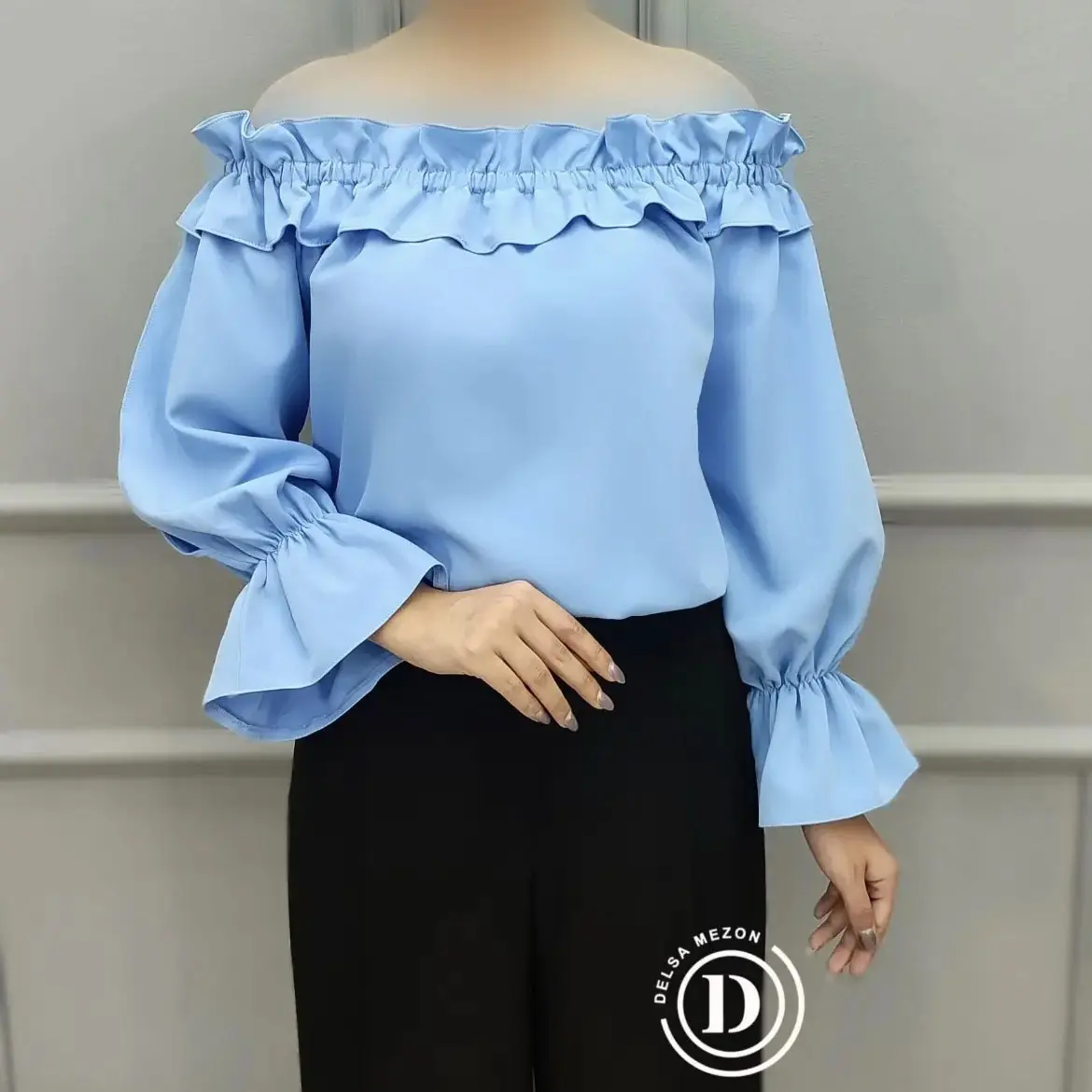 شومیز نیلای 3011