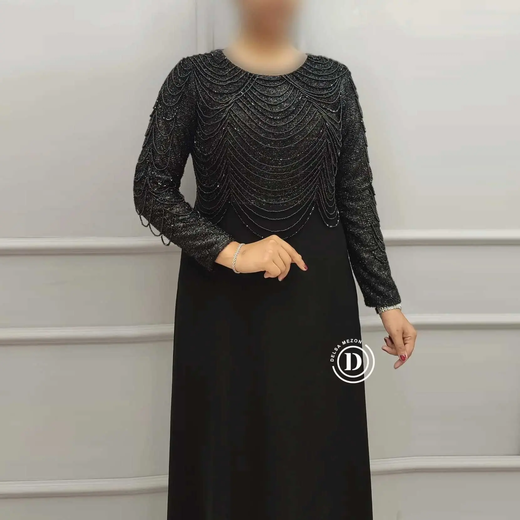 پیراهن بلند سایز بزرگ النا 7009
