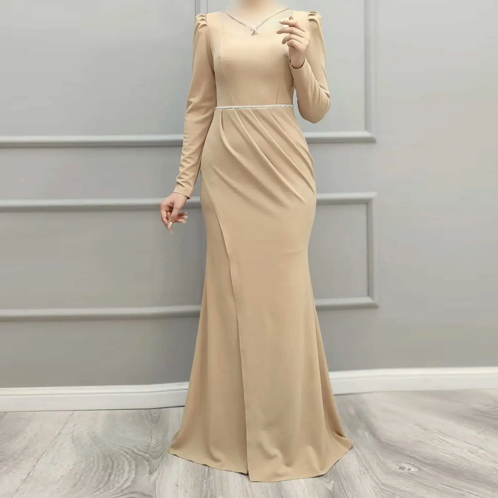 پیراهن بلند نگین 7006