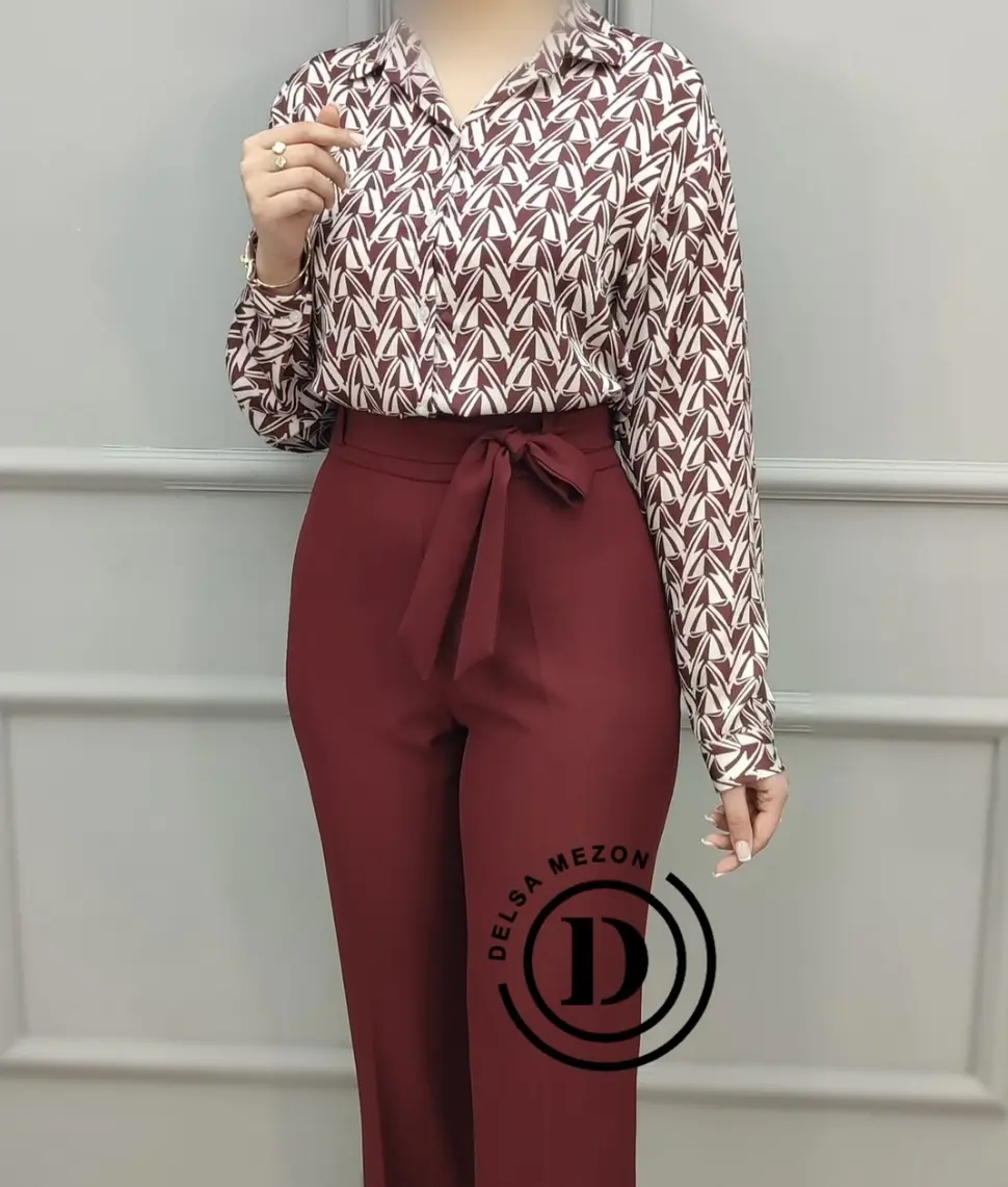 شومیز طرح دار ثمین ۳002