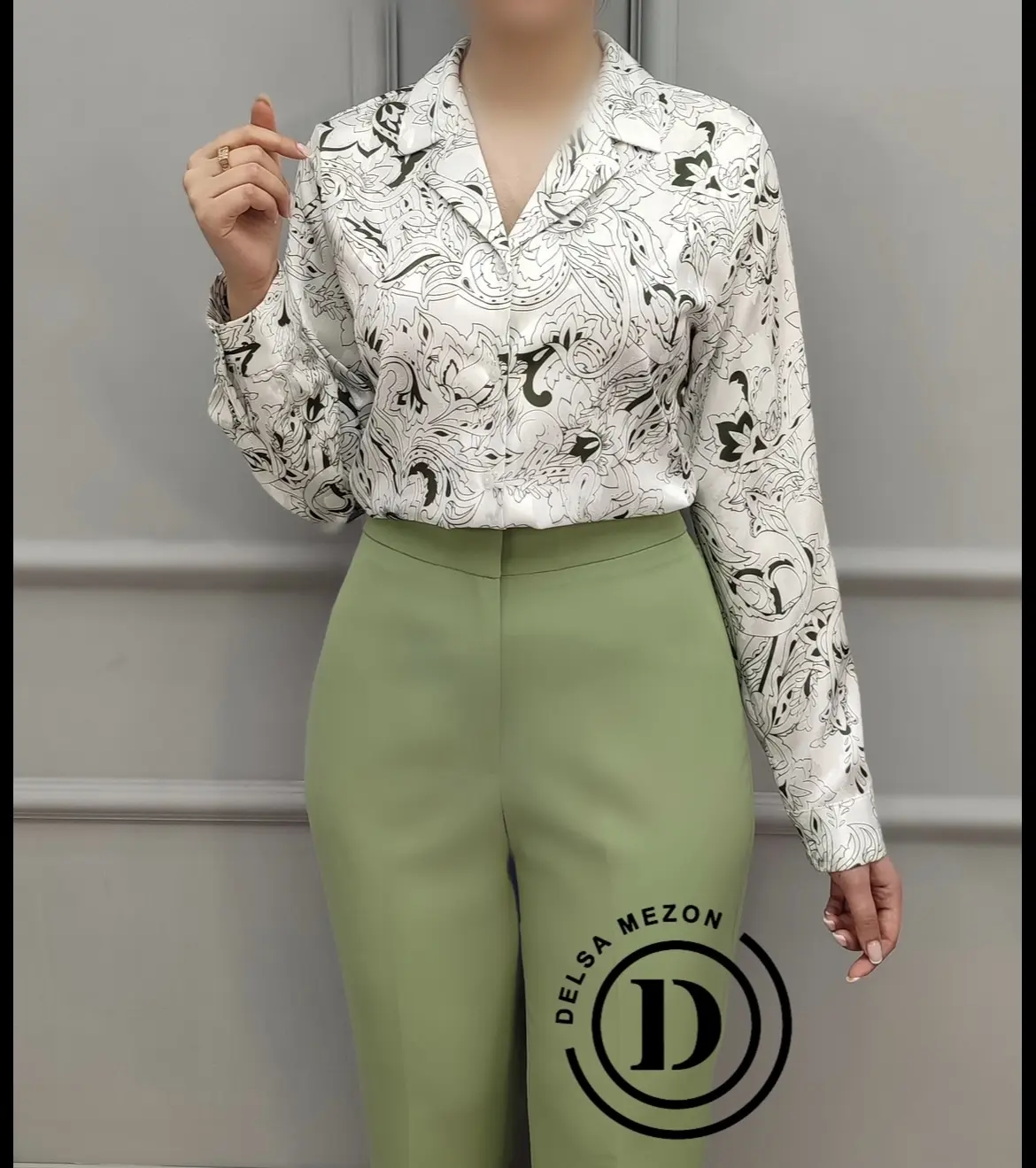 شومیز طرح دار آنا ۳005
