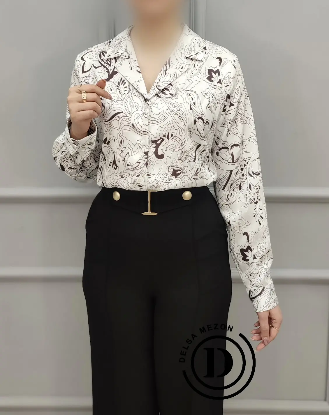 شومیز طرح دار آنا ۳005