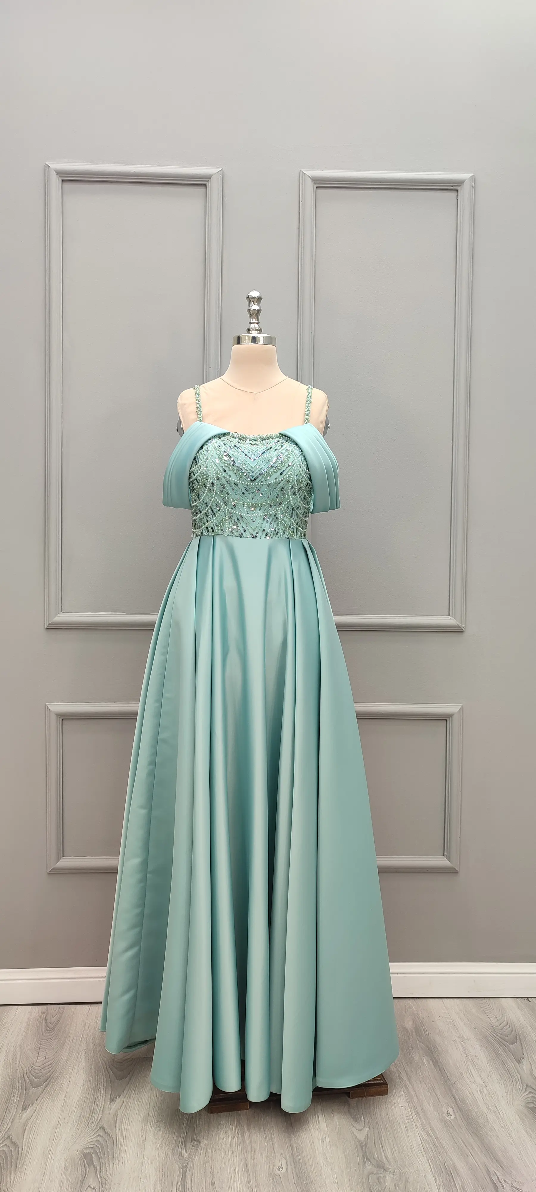 پیراهن بلند ساتن رویا 784