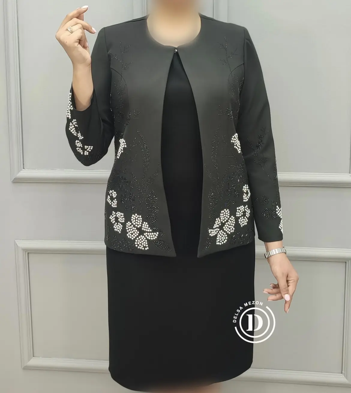 کت یقه گرد کوتاه آنیل ۵82