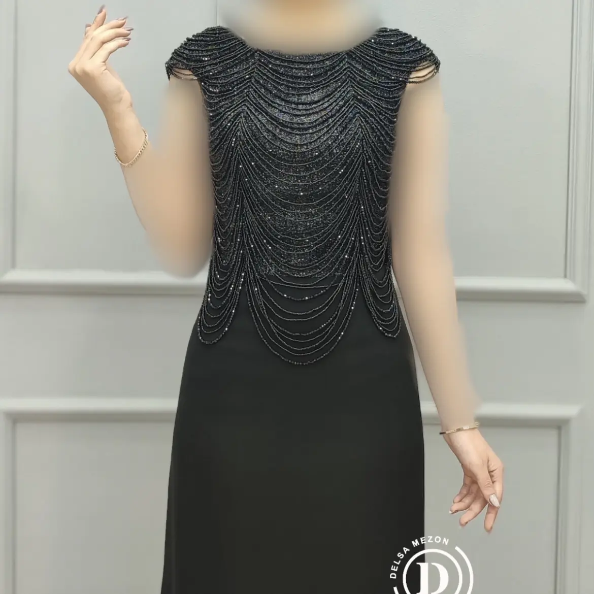 پیراهن بلند النا حلقه ای ۷065
