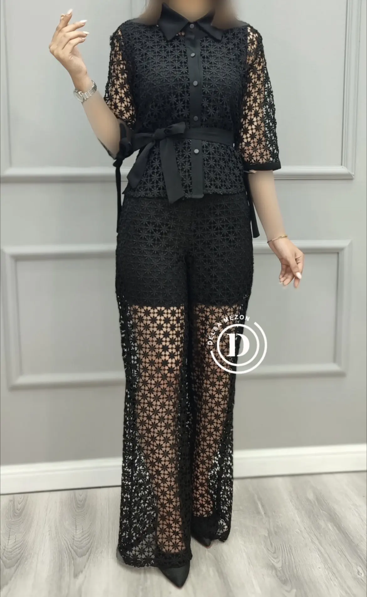 شومیز شلوار دانتل آنجلا 3032