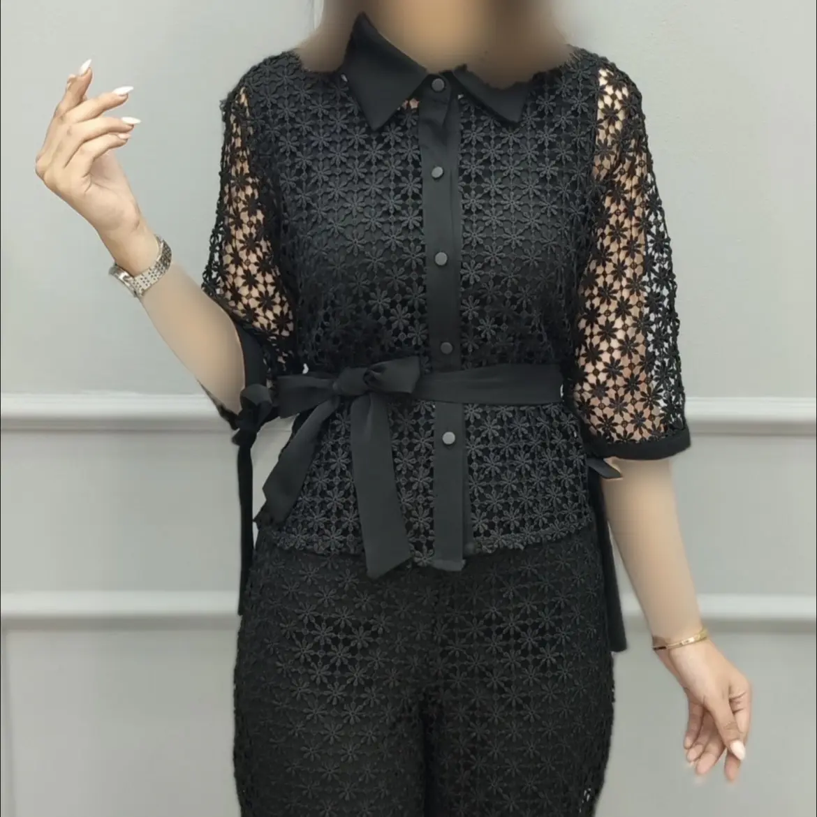 شومیز شلوار دانتل آنجلا 3032