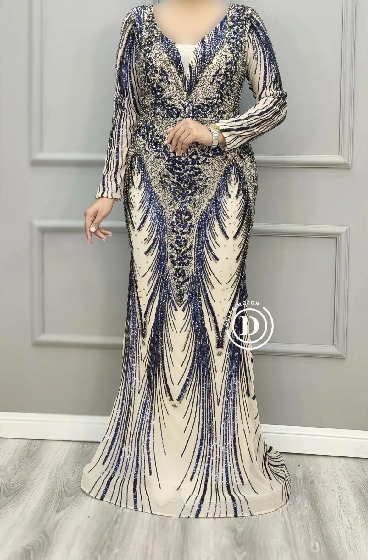 پیراهن بلند نلین 7099