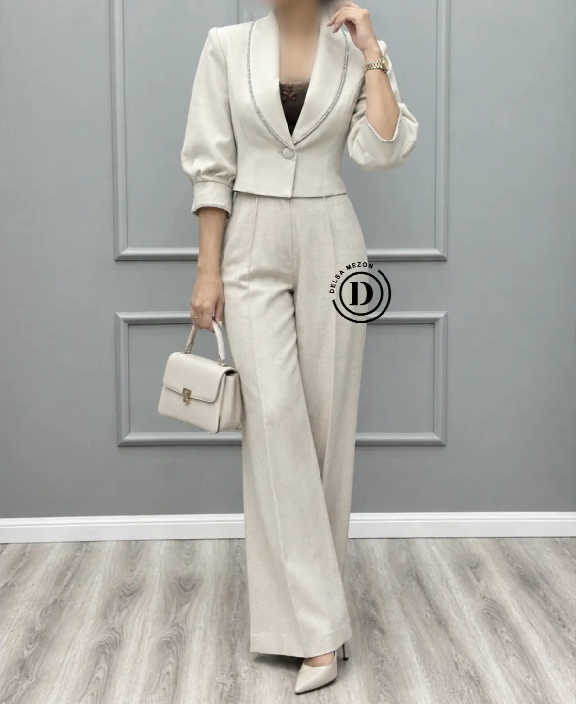 کت کراپ نوار دوزی سارا 5028