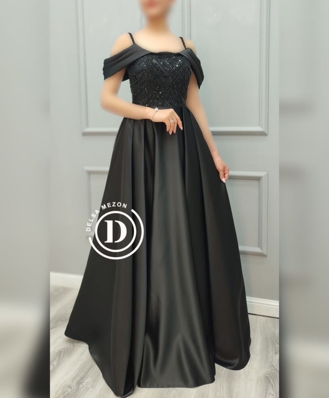 پیراهن بلند ساتن رویا 784