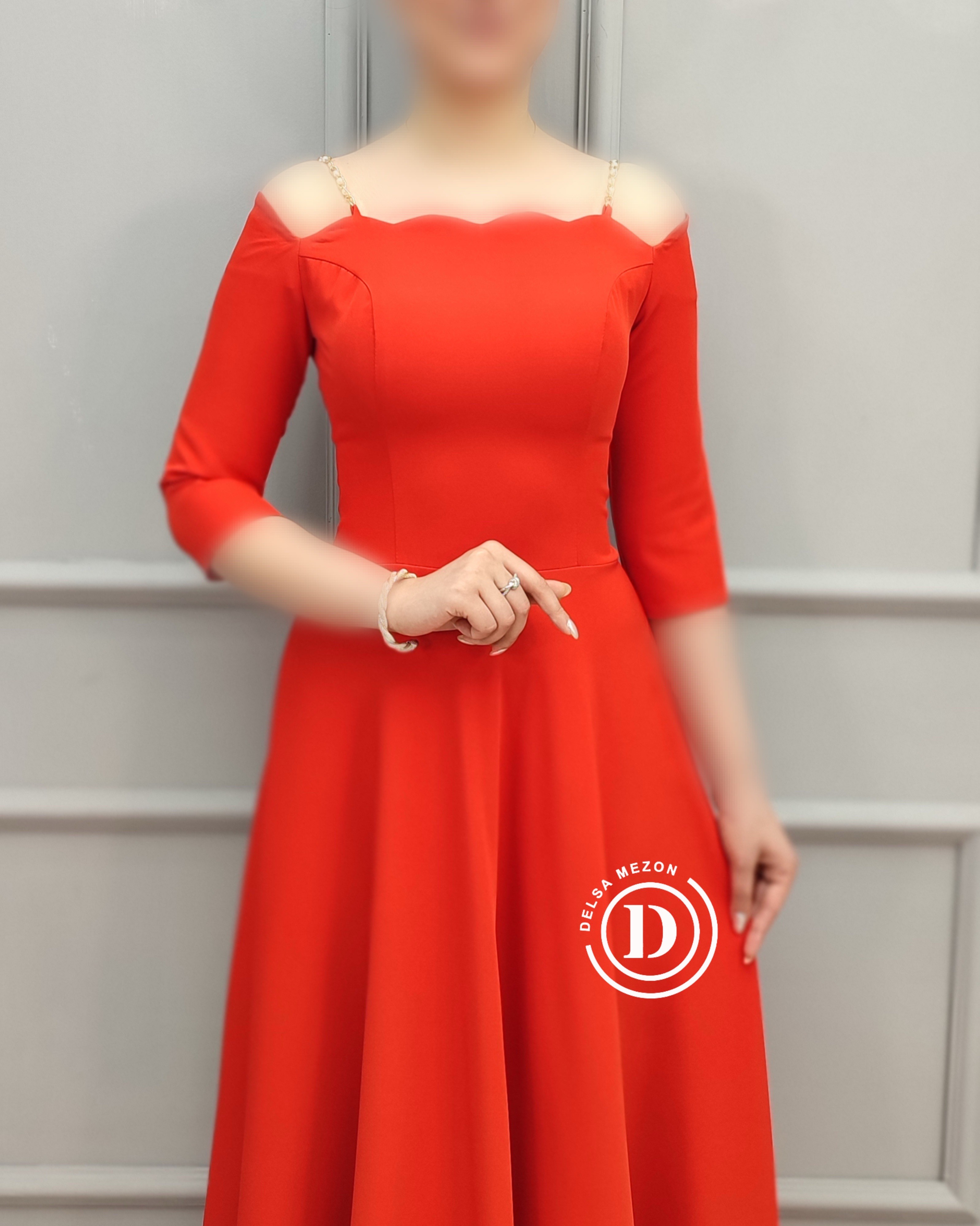 پیراهن بلند سرشونه زنجیری 797