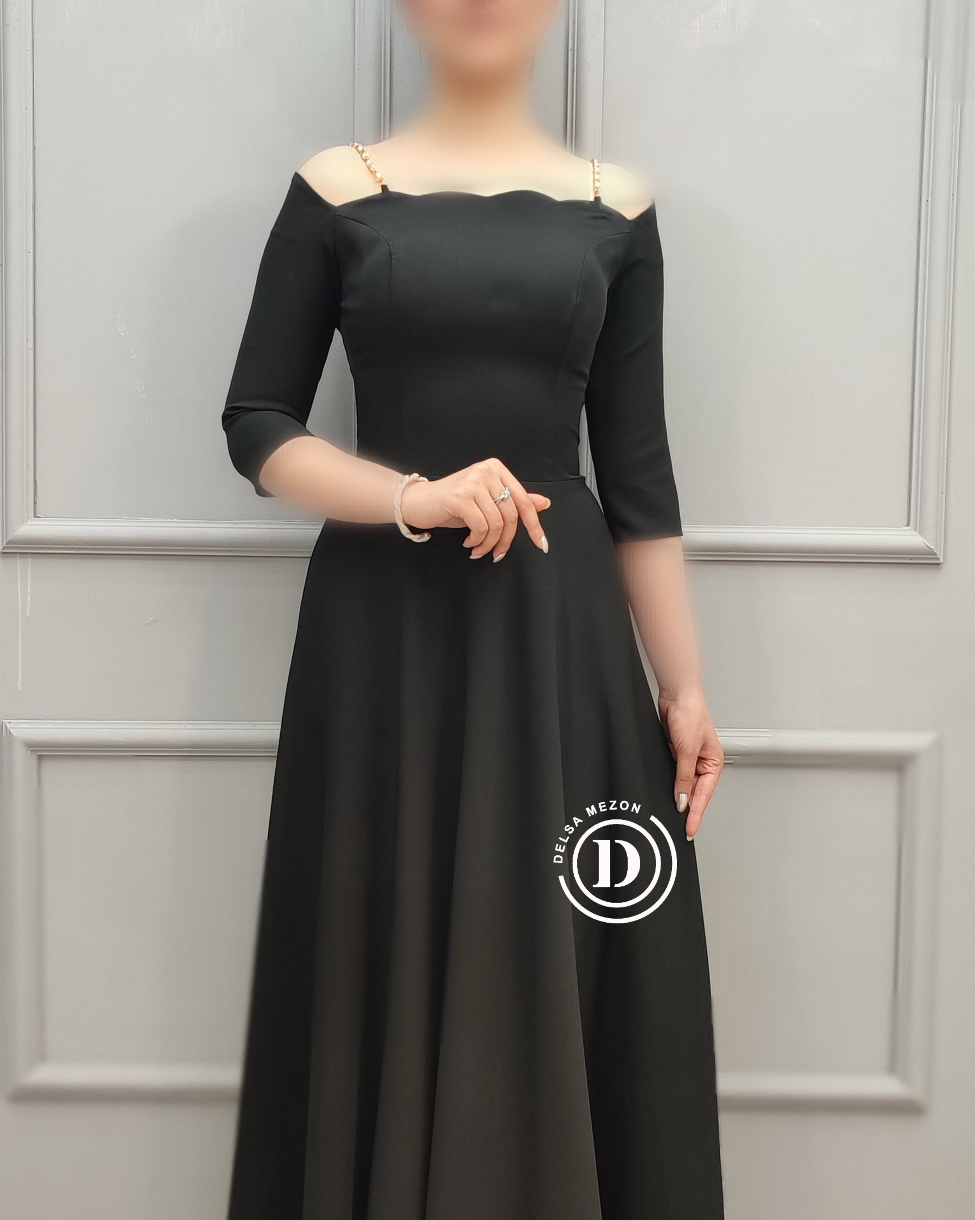 پیراهن بلند سرشونه زنجیری 797