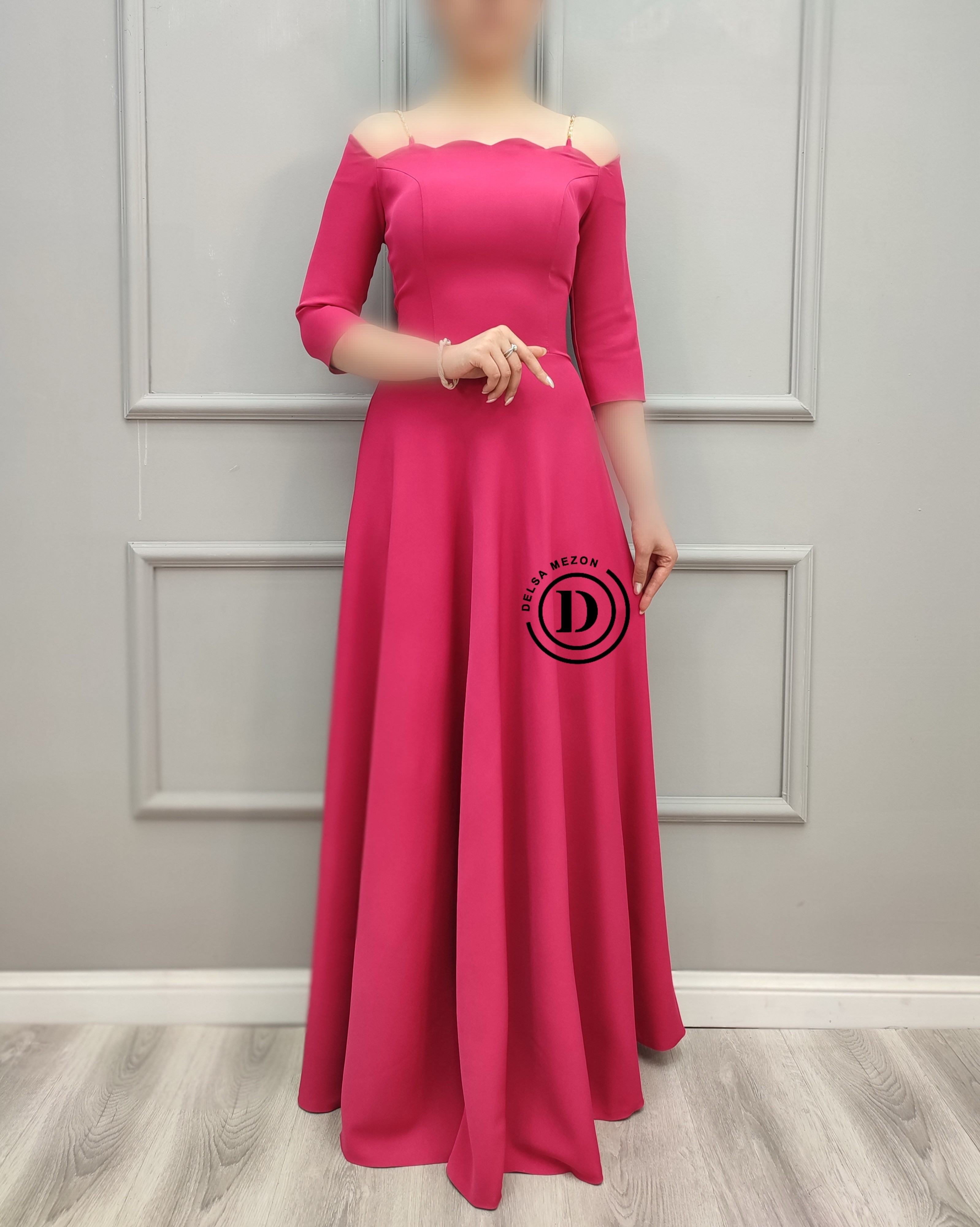 پیراهن بلند سرشونه زنجیری 797