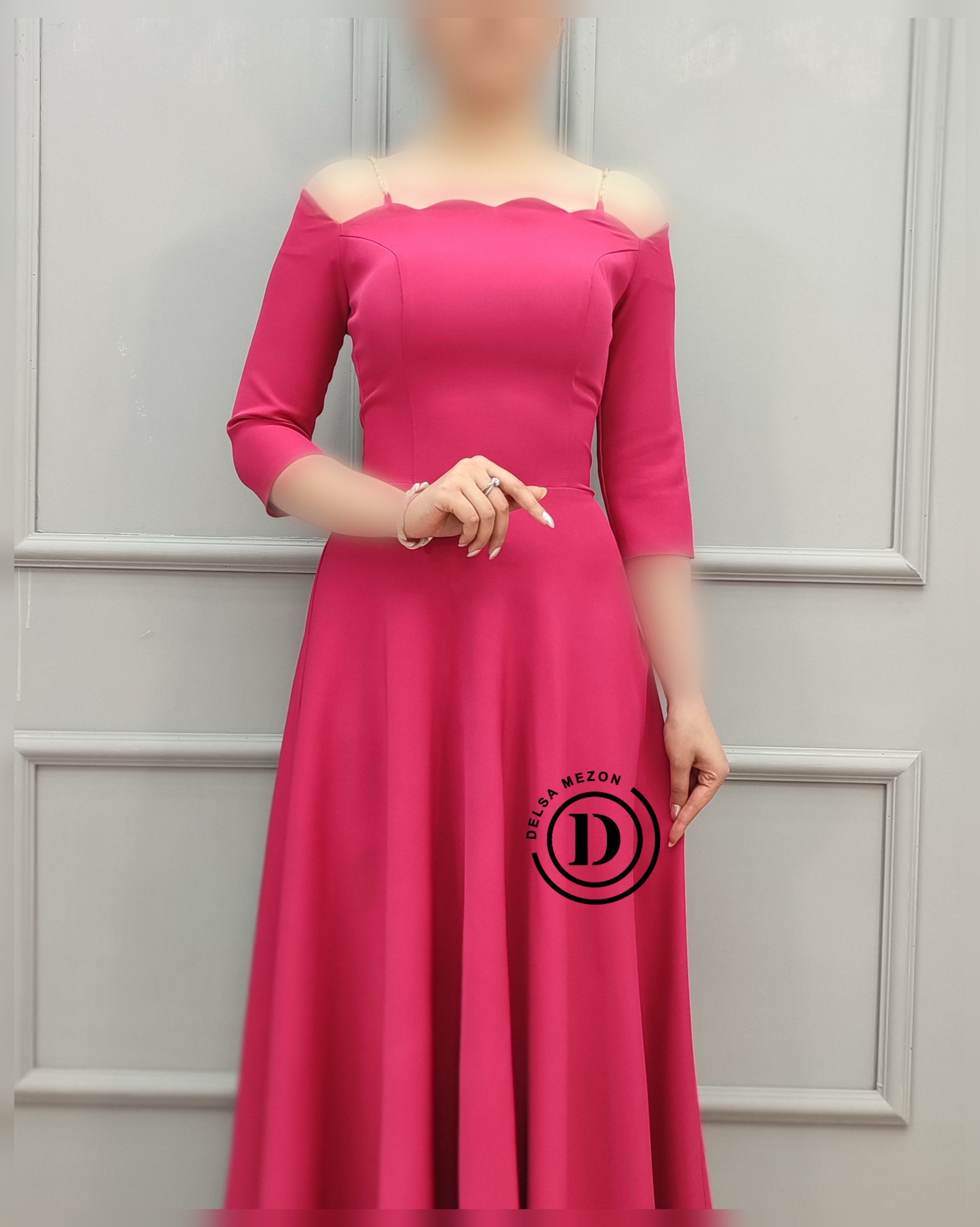 پیراهن بلند سرشونه زنجیری 797