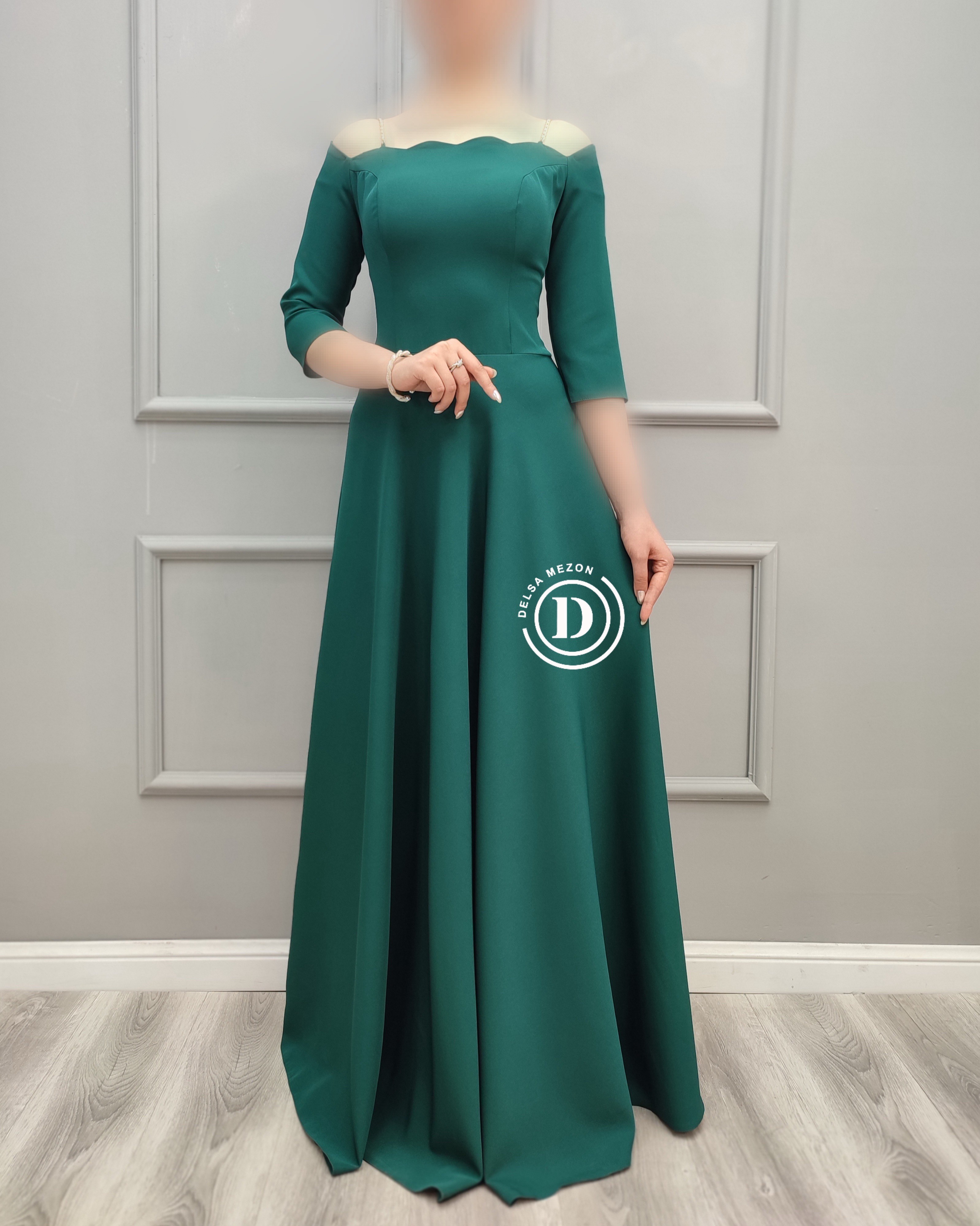 پیراهن بلند سرشونه زنجیری 797