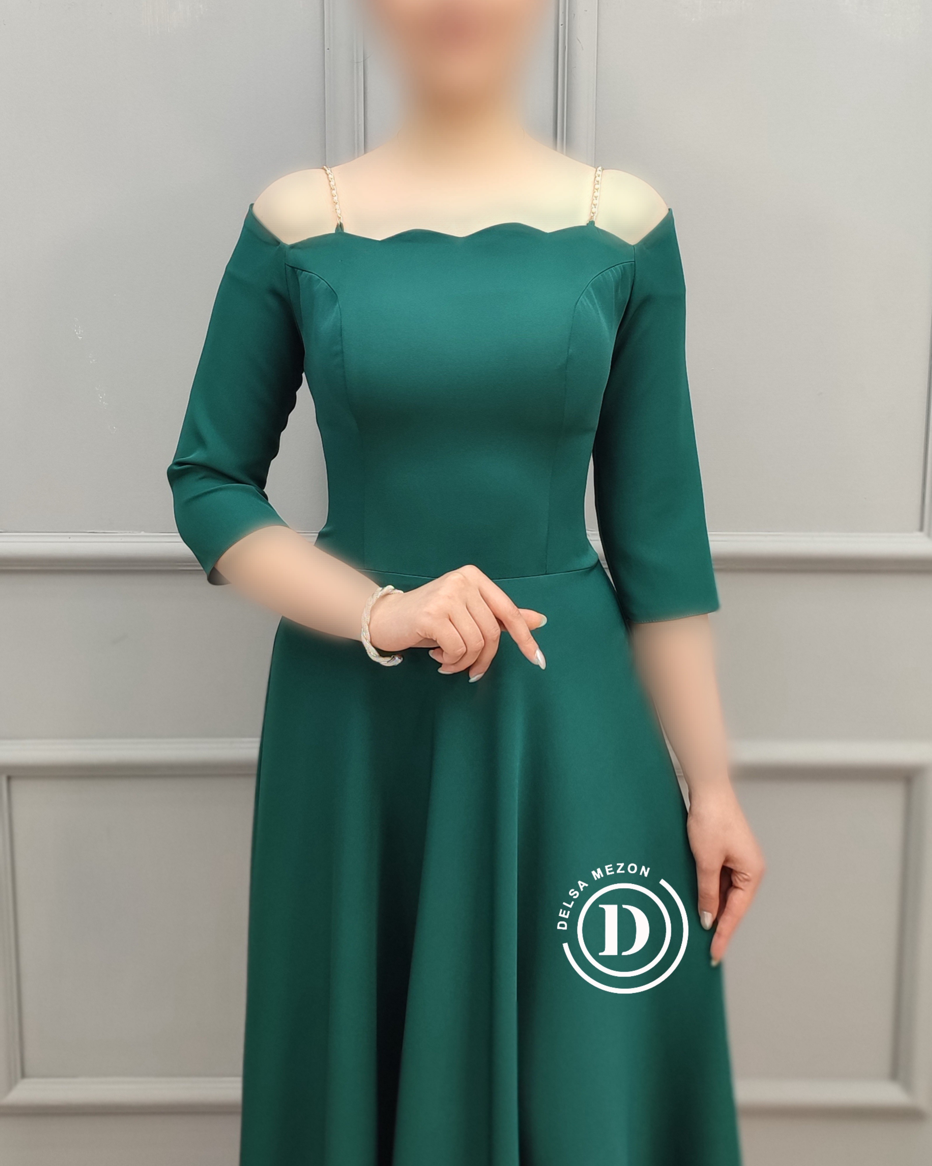 پیراهن بلند سرشونه زنجیری 797