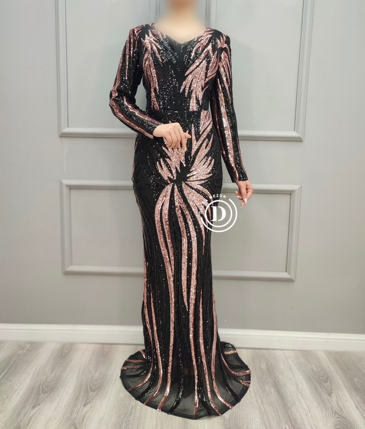 پیراهن بلند گندم 7027